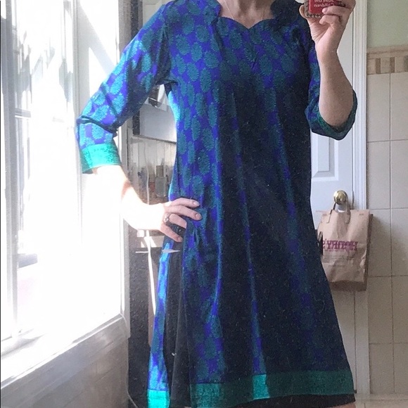 Silk India dress 42 - Picture 2 of 7
